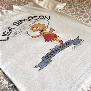 VINTAGE | 1990 Lisa Simpson T-shirt Overachiever… and proud of it! Funstuff NY